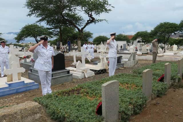 Sailors in Cape Verde. Picture: Royal Navy.