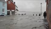 Flooding in Langstone. Picture: Vicky Stovell