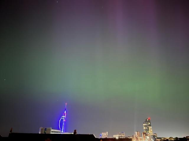 The Northern Lights seen over Old Portsmouth.