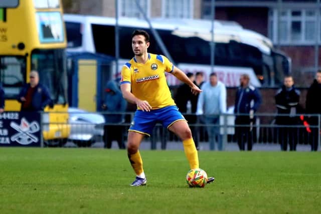 Harry Medway made his second debut for Gosport. Picture by Tom Phillips