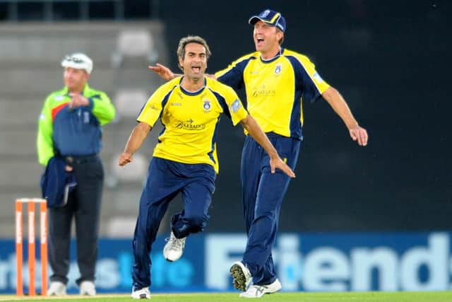 Imran Tahir,  left, has been nominated for the men's T20 international player of the decade award. Pic: Michael Jones.