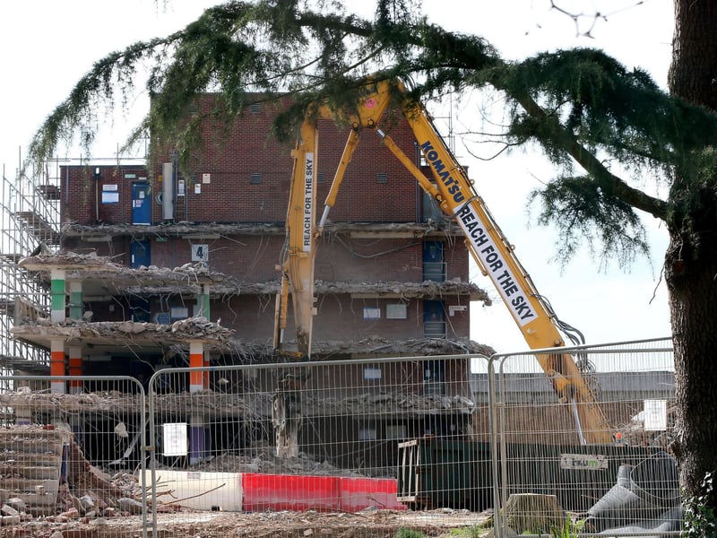 There is now little left of the car park as the demolition nears completion.