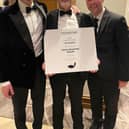 General Manager Paul Wilcox (centre) with colleagues Drew Campbell (left) and Scott Hibbard at the illustrious Hoseasons Awards