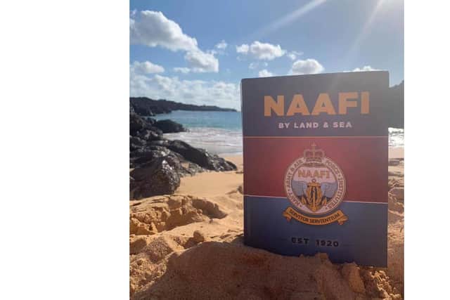 NAAFI By Land and Sea has already been read on Ascension Island, the UK's forward base of operations in the Falklands War. Picture: Jessica Pittuck