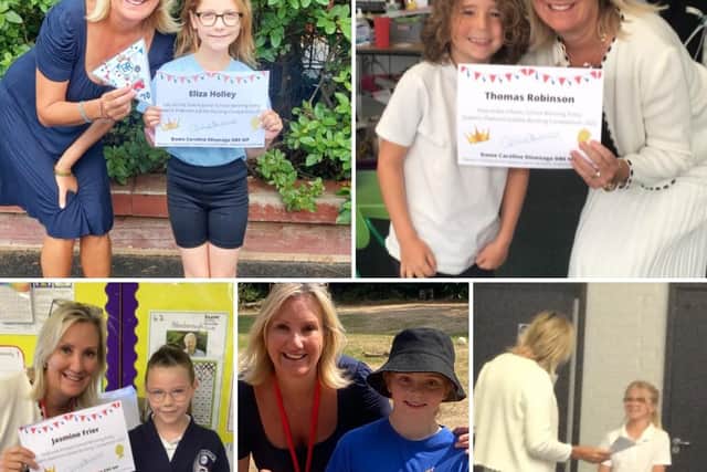 Local MP, Dame Caroline Dinenage, with some of the winners.