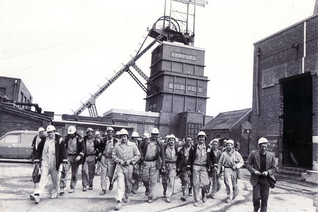 Just some of the miners whose hard work gave the Barnburgh Colliery a high output of coal picture, May 1980