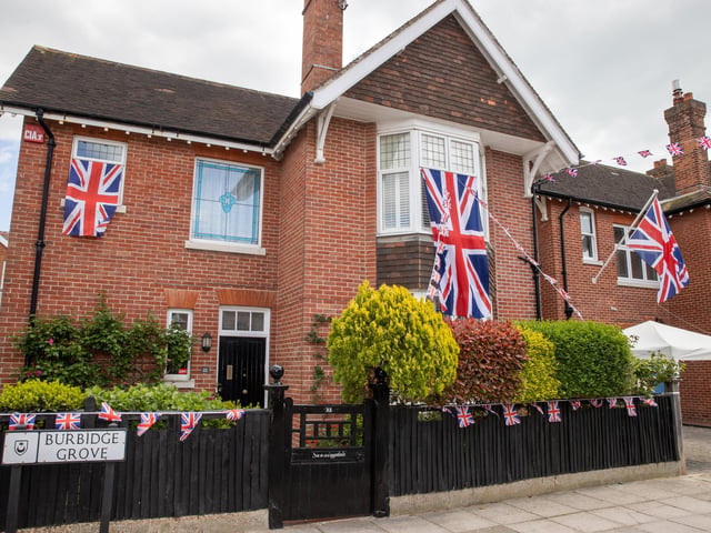 A decorated house on Burbidge Road. Photos by Alex Shute
