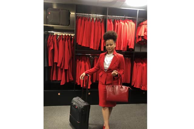 Ready for take-off, former City of Portsmouth College student Stephie Zulu.