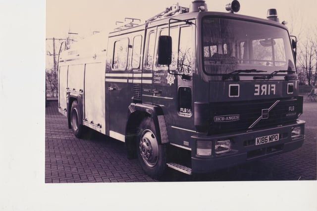 A Volvo fire engine at Waterlooville fire station, 1993. Picture: The News PP5741