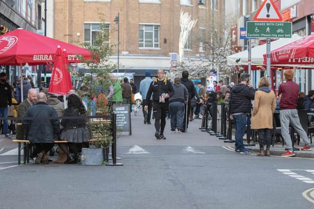 People in Palmerston Road, Southsea in April this year
Picture: Habibur Rahman