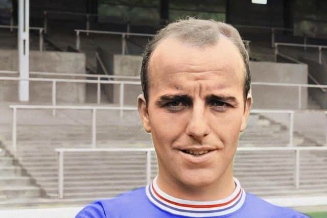 Dennis Edwards wearing his Pompey kit, colourised