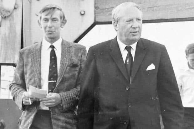 Former News reporter Tim King with Prime Minister Edward Heath, June 1970