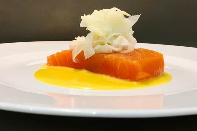 Orange-cured trout by Lawrence Murphy