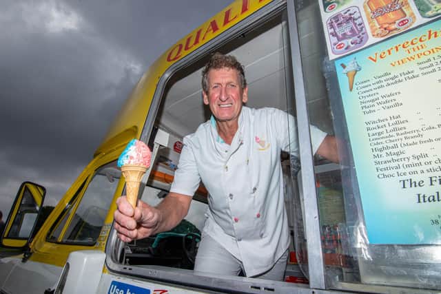 Graham Penrose, pictured in July 2021, has been selling ice creams from his van at The Viewpoint car park on Portsdown Hill in Portsmouth for 40 years.

Picture: Habibur Rahman