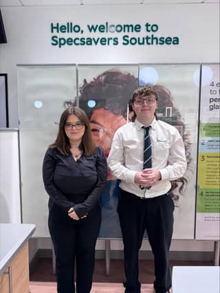 Molly-May and James are just two of the current apprentices at Specsavers Southsea