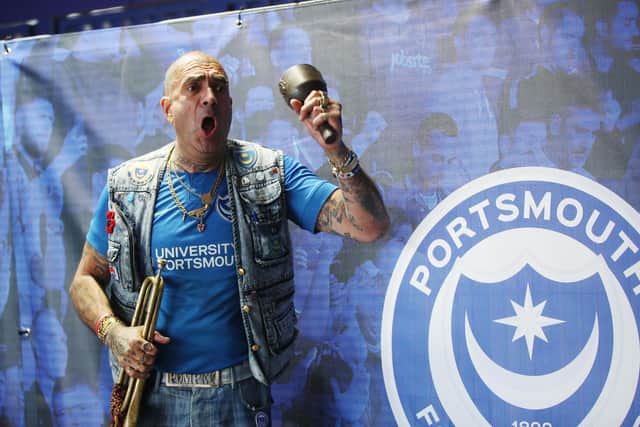 John Westwood at the Oxford United play-off game at Fratton Park last season