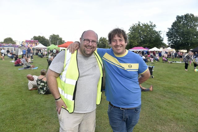 Pictured is: Gosport Sunset Festival organisers (l-r) Jez Gaskin and John Seymour. Picture: Sarah Standing (010923-7817).