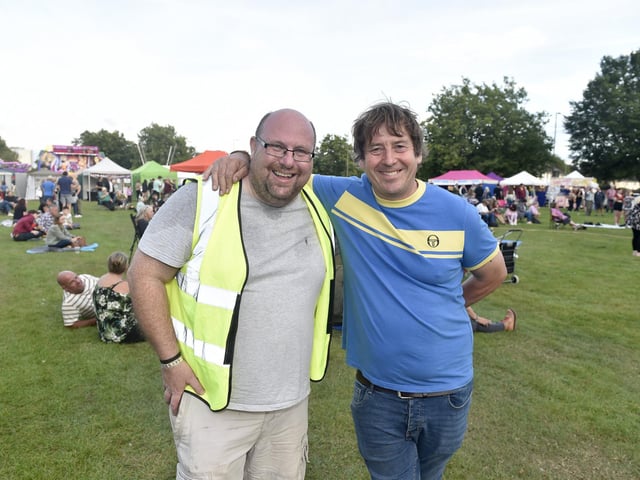 Pictured is: Gosport Sunset Festival organisers (l-r) Jez Gaskin and John Seymour. Picture: Sarah Standing (010923-7817).