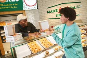 Krispy Kreme is giving away free boxes of fresh doughnuts this week. Picture: Simon Jacobs/PinPep.