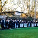 Fans packed into the On-Site Group Stadium on Bank Holiday Monday to create a new Wessex League attendance record for AFC Portchester's derby win against Fareham. Picture by Daniel Haswell.