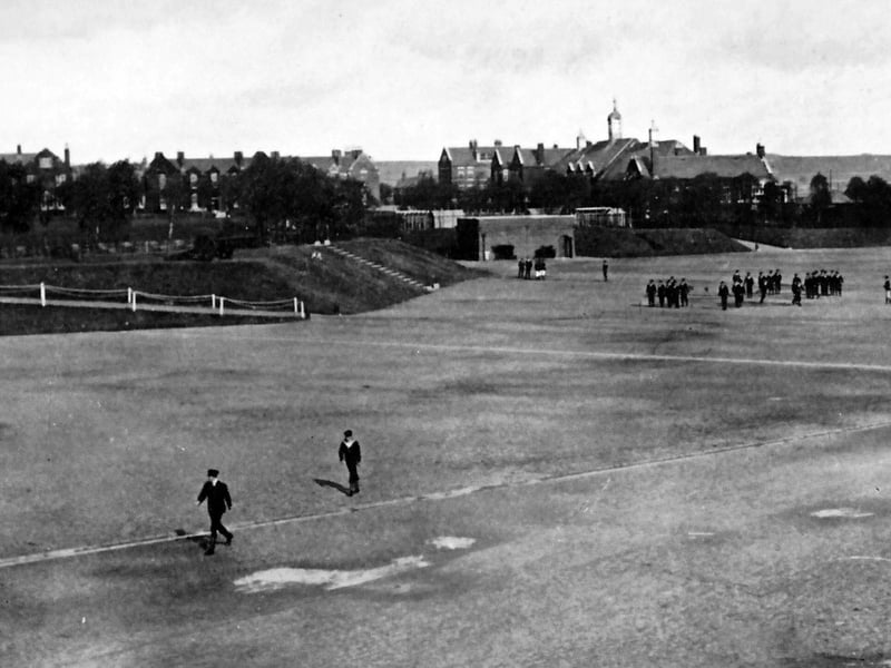 The holiest of naval properties, the parade ground HMS Excellent, where drill instructors ruled.