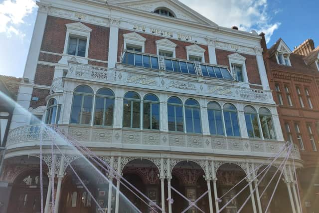 New Theatre Royal has been wrapped with tape as part of a national campaign to highlight the plight of venues during the coronavirus pandemic.