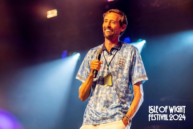 Peter Crouch started proceedings as he hosted a live recording of That Peter Crouch Podcast on the Big Top stage, ahead of England’s EUROs match against Denmark.