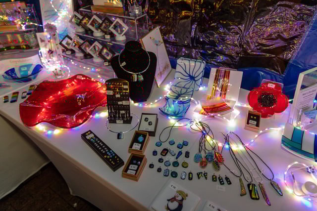 Amazing handmade glass ornaments from Wat's On Glass at the Gosport Christmas market. Picture: Mike Cooter (251123)