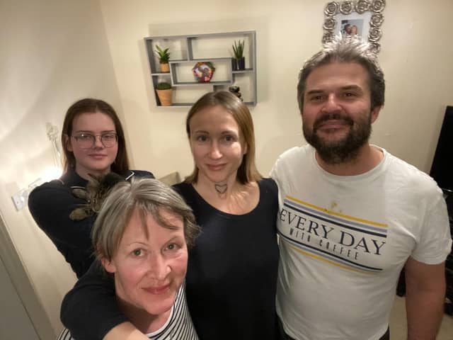 Hanna Greentree from Fareham has moved her mum Iryna from Ukraine to the UK .L-R: Melania Greentree, Iryna Pavlova, Hanna Greentree and Matthew Greentree