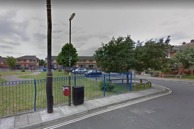 Police received reports of a man carrying a large knife in April Square, Portsmouth, at 7pm on Sunday. Picture: Google Street Maps.