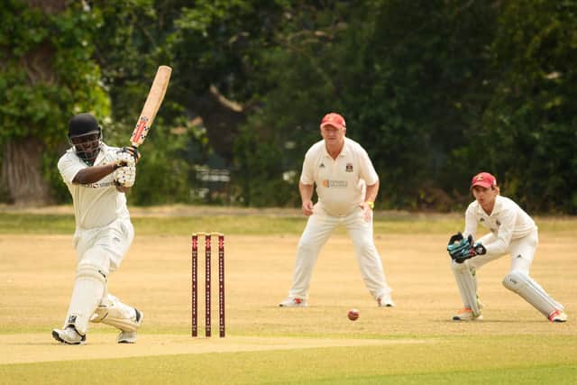 US Portsmouth skipper Farai Shoko batting against Fareham 2nds. Picture: Keith Woodland