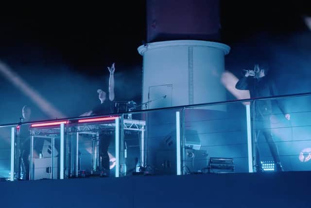 Pendulum stream their music video from Spitbank Fort. Picture: Decade Management