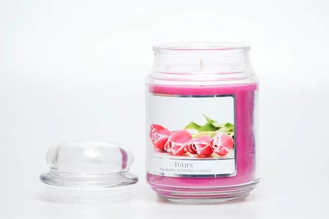 Scented candle.