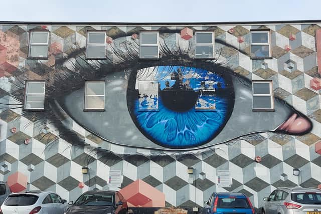 Mural by My Dog Sighs and Snub23 on Goldsmith Avenue, Milton