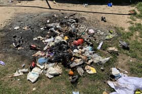 Rubbish left in Raven Close, Gosport 
Picture: Gosport Borough Council Streetscene team
