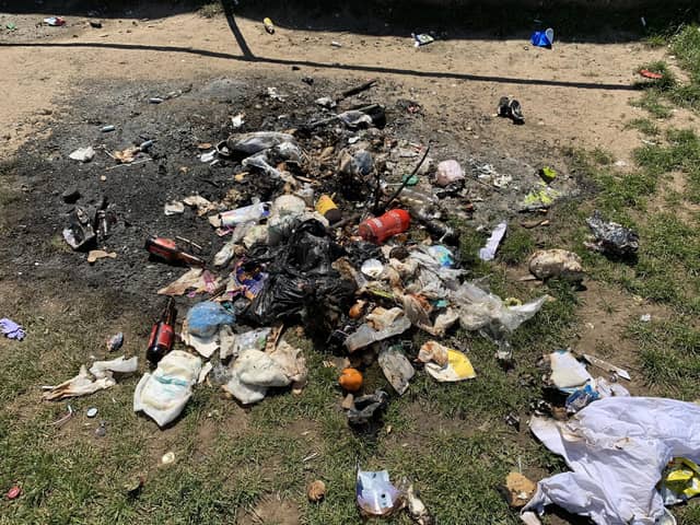 Rubbish left in Raven Close, Gosport 
Picture: Gosport Borough Council Streetscene team