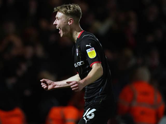Jamie Lindsay scored for Rotherham on Tuesday night as Pompey's play-off hopes faded.