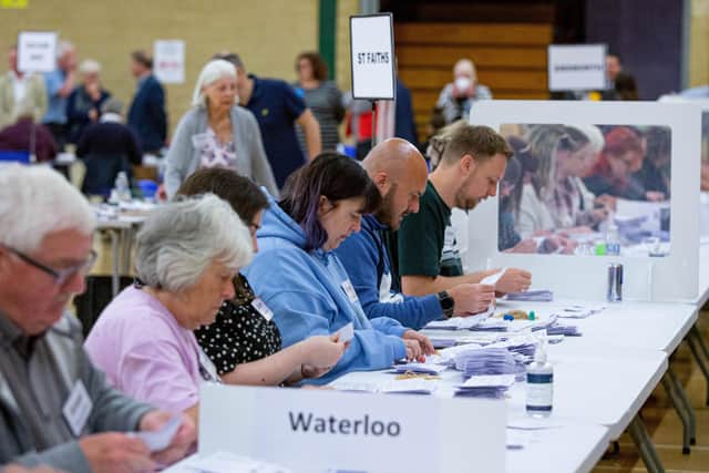 Local election count at Havant Leisure Centre, Havant on Friday 6th May 2022

Pictured: People counting

Picture: Habibur Rahman