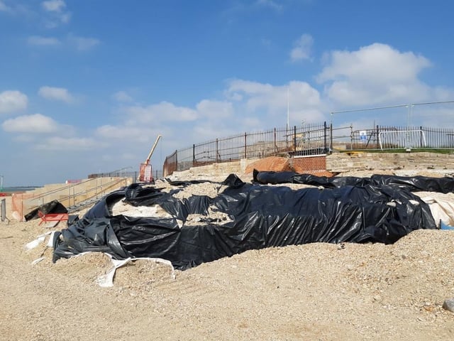 Historical treasures have been uncovered as part of the ongoing work and are being protected