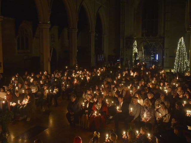 The News Carol Service was held at St Mary's Church in Fratton. Picture: Sarah Standing (061224-7334)