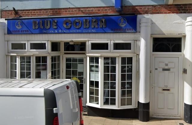 Blue Cobra, at 14 Pier Street, Lee-On-The-Solent was handed a five-out-of-five rating after assessment on March 20.