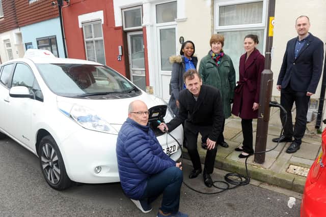 61 new electric car charging points will be installed in Portsmouth.

Picutred: The installation of Portsmouth's first on-street electric vehicle charge point took place on Friday, March 8, 2019, in Adair Road, Southsea.

Picture: Sarah Standing (080319-1448)