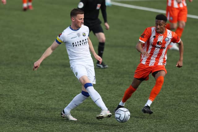 Jake McCarthy's stunning volley put Hawks on the way to victory against EIGHT-MAN Eastbourne Borough Picture: Dave Haines