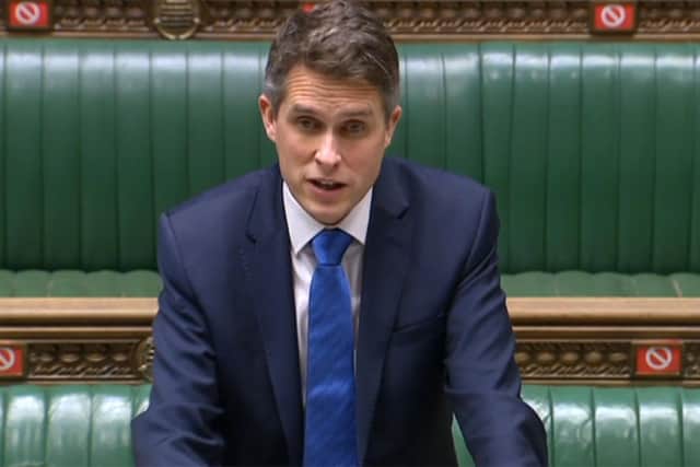 Education secretary Gavin Williamson gives his statement to the House of Commons. Picture: PRU/AFP via Getty Images