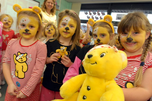 It's Children In Need day at Westoe Crown Primary but how many faces do you recognise in this 2009 photo?