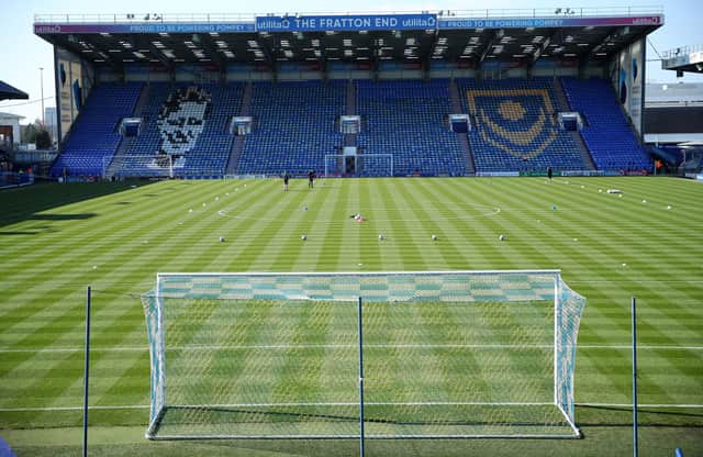 Pompey welcome Crewe to Fratton Park this weekend. (Photo by Warren Little/Getty Images)