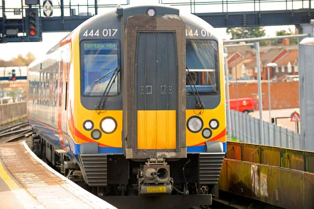 Rail link between Portsmouth and Southampton could be boosted in a new regional transport deal. Photo shows a train arriving at Portsmouth & Southsea railway station 
Picture: Malcolm Wells (13722-3575)