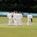 Sarisbury celebrate the dismissal of Portsmouth's Joe Smitherman.

Picture: Sarah Standing
