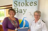 Angela MacCallum, President Stokes Bay WI with Caroline Hildrew from Gosport NCI