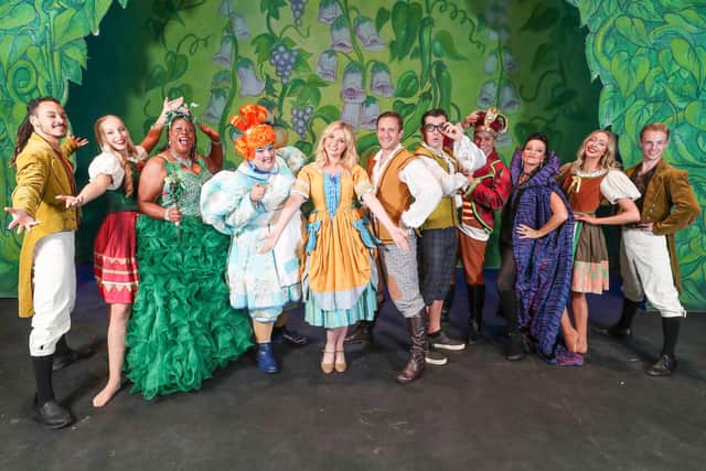 Launch of the Kings Theatre panto, Jack and the Beanstalk. From third on the left: Marlene Little Hill, Jack Edwards, Amy Hart, Sean Smith, James Percy, Peter McCrohon and Julia Worsley.
Picture: Stuart Martin (220421-7042)